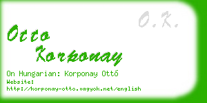 otto korponay business card