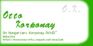 otto korponay business card